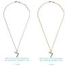 Mezmic Korean Consonant Pendant G - 18K Yellow Gold Plated Blue Cz