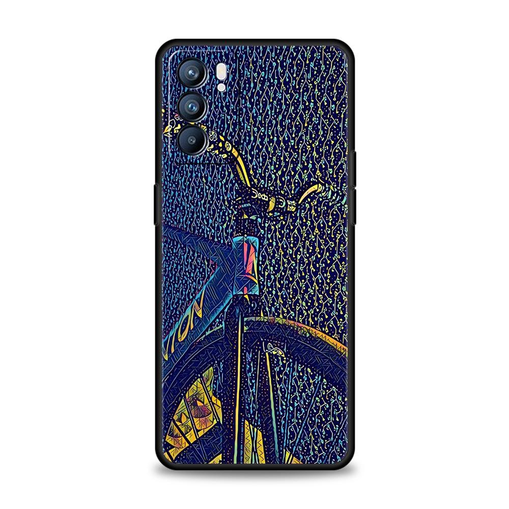 Mountain Bikes Cycling Phone Case For Oppo Find X5 A54 A53 A52 A9 2020 A15 A95 A16 A76 A74 A12 Reno7 SE Reno6 Pro Plus 5G Cover