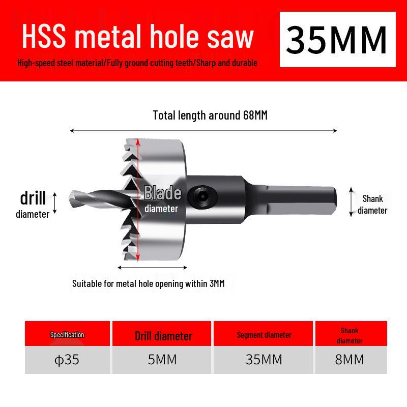Hochgeschwindigkeits-Lochsäge aus Edelstahl für Metall und Aluminium