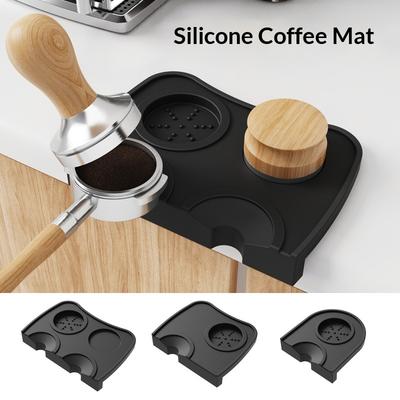 Espresso Coffee Tampers Mat Anti Station Press Tampering Holder Corner Mat Pad Silicone Coffeeware WDT Tools Tamping Barista