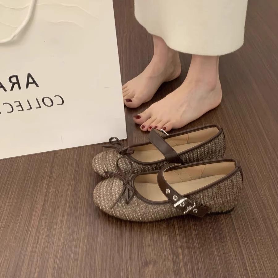 French Bohemian Gentle Braided Baotou Sandals Women 2025 Spring Summer Vacation Fairy Evening Empty Single Shoes