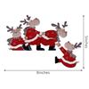 Christmas Door Frame Decoration Santa Claus Wooden Elk Xmas Party Decor Ornament Home Window Crafts Home New Year Gifts 2025 New