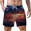 Summer Men's Lightning 3D Printed Beach Shorts