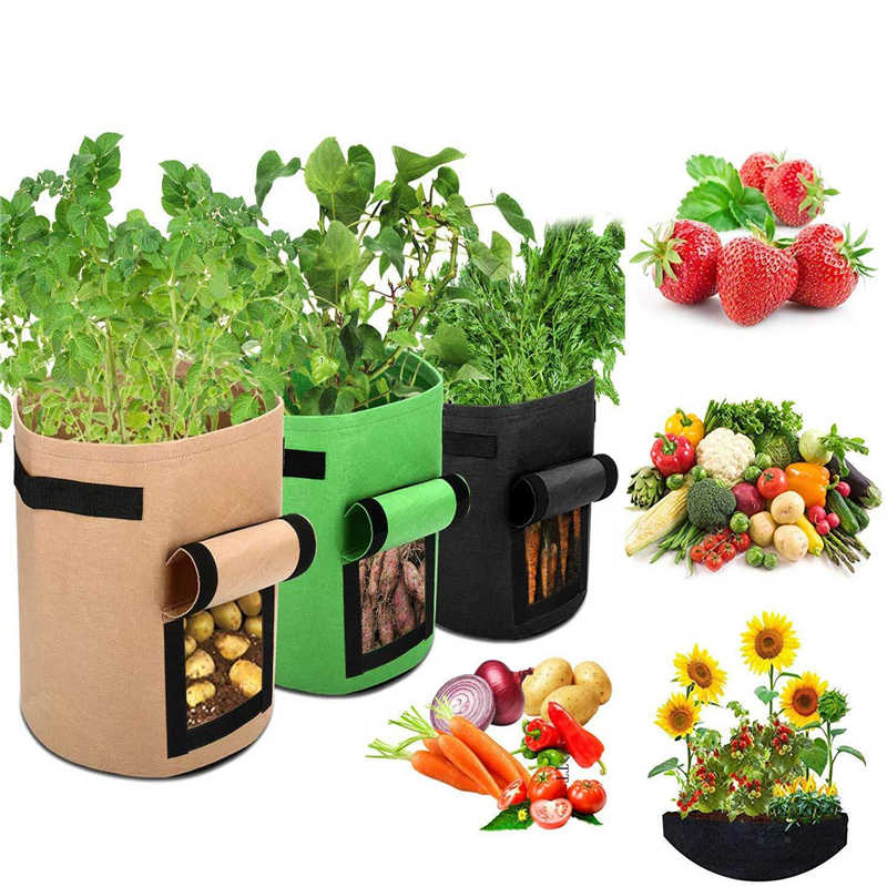 Plant Grow Bags Home Garden Potato Pot Greenhouse Vegetable Growing Bags