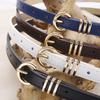 Width 1.4Cm Fashion Simple Women'S Belt Versatile Dress Jeans Accessories Girdle Gothic Retro Gold Pin Buckle Thin Waistband