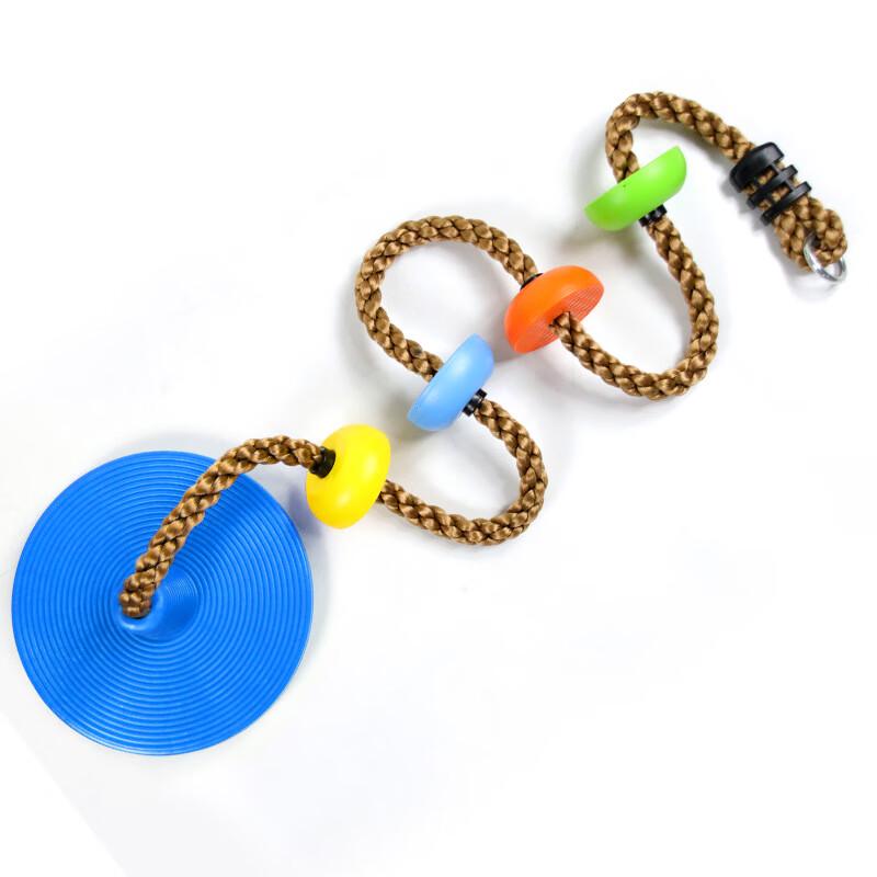 WEZHO Kids Indoor Outdoor Disc Swing with Climbing Rope