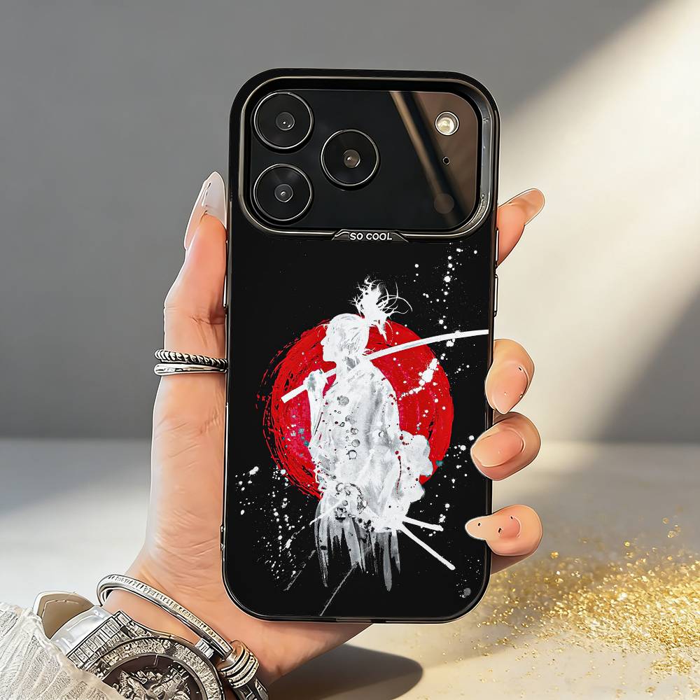 Japanska serier Vagabond Samurai Telefonfodral För iPhone17,16,15,14,13,12,11,Pro,MAX Vit Matt Stötsäker Fodral