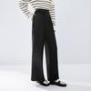 Qiusbiyiren Women's New Chinese Style Straight-Leg Casual Pants