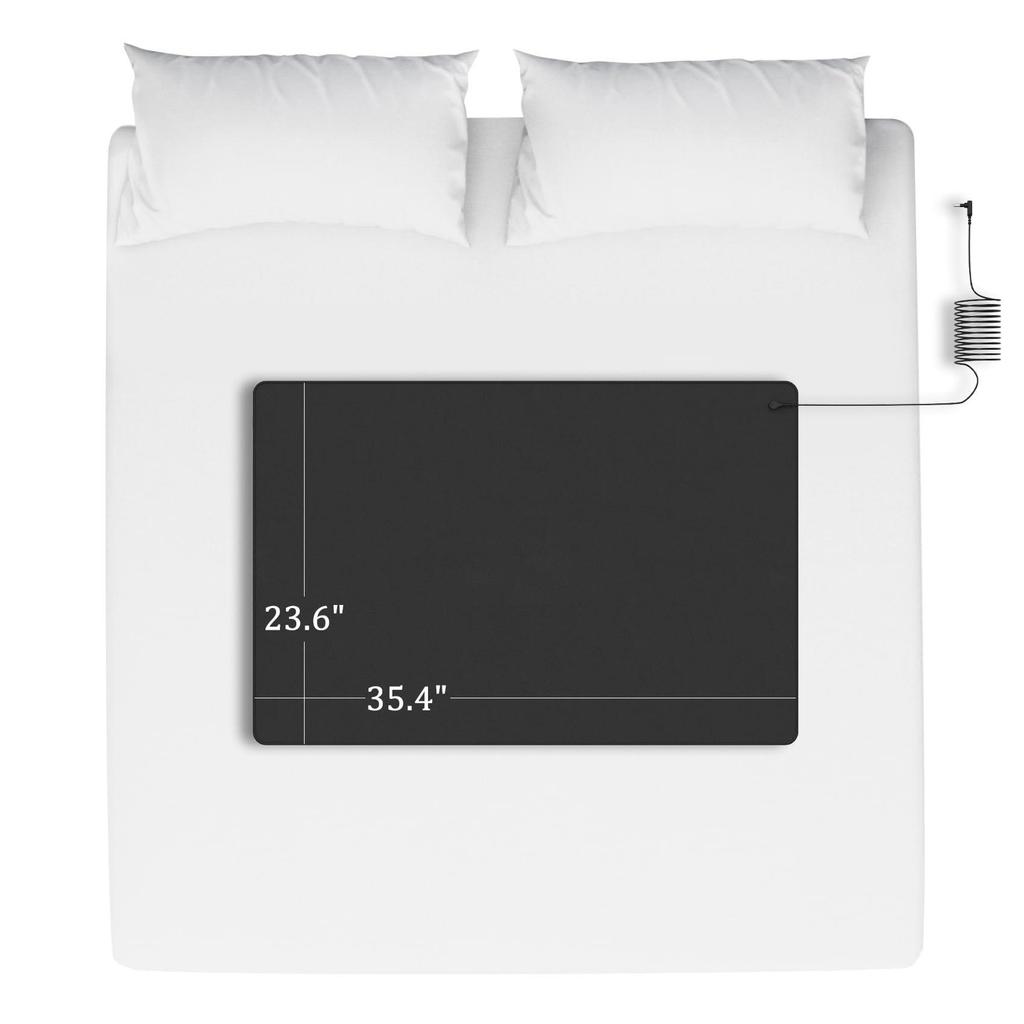 Grounding Mat for Bed, 35.4" x 23.6" Earthing Pad – Improves Sleep, Enhances Circulation, Balances Energy, Reduces Pain & Inflammation