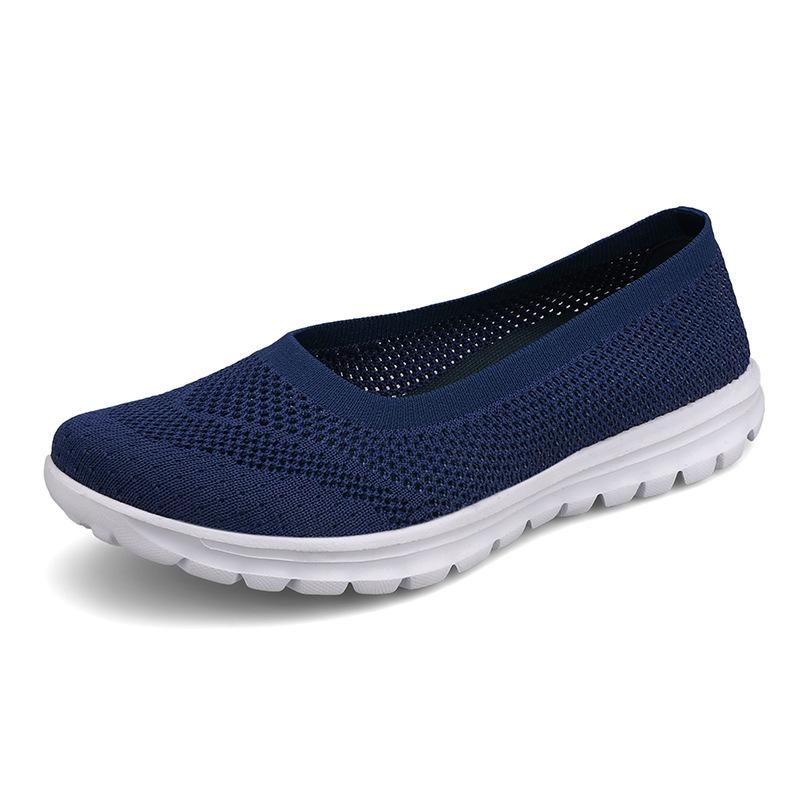 New mesh women's shoes spring flat bottom soft surface comfortable sports shoes shallow mouth hollow breathable casual women's shoes 35-42