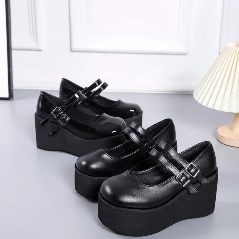 2025New Female Lolita Cute  Janes Pumps Platform Wedges High Heels women's Pumps Sweet Gothic Punk