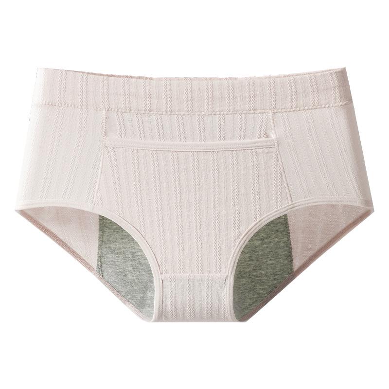 

Women s High-Waisted Breathable Cotton Menstrual Underwear - Leak-Proof Period Panties L