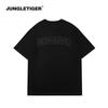 Jungle Tiger Foam Black, Short Sleeve Print T-Shirt