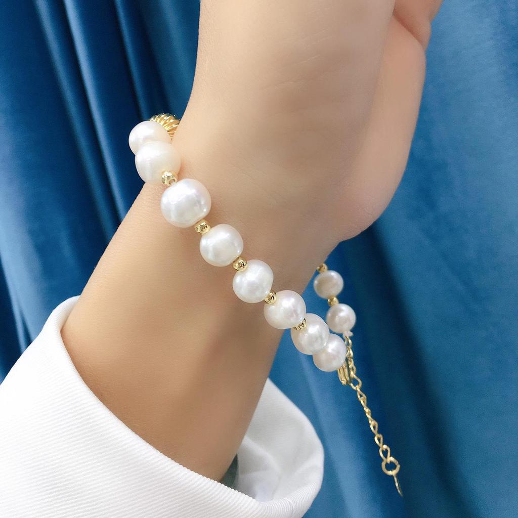 2024 Versatile Niche Design 8-9mm Freshwater Pearl Bracelet - Light Luxury, Simple Fashion