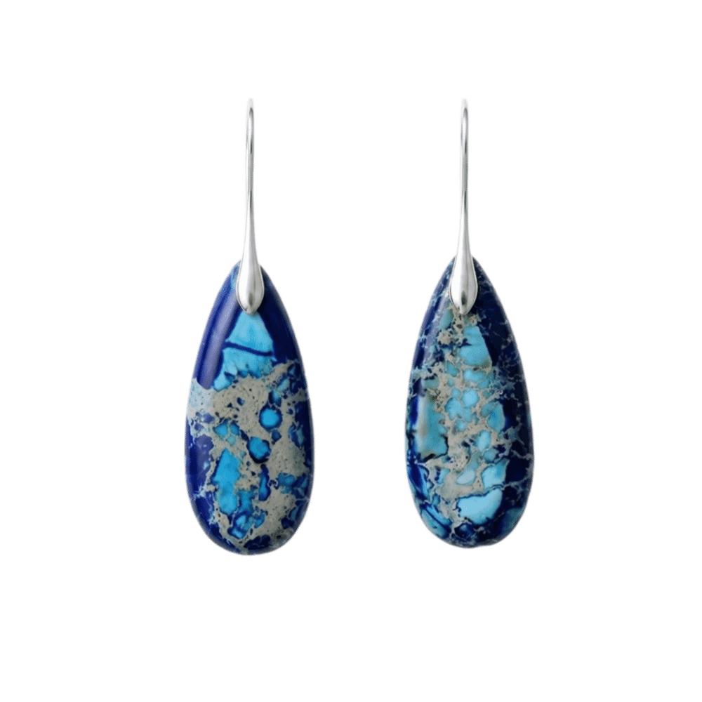 

Luxury Stone Earrings Colorful Bohemian Earrings Boho Emperor Stone Earrings Elegant серебряный
