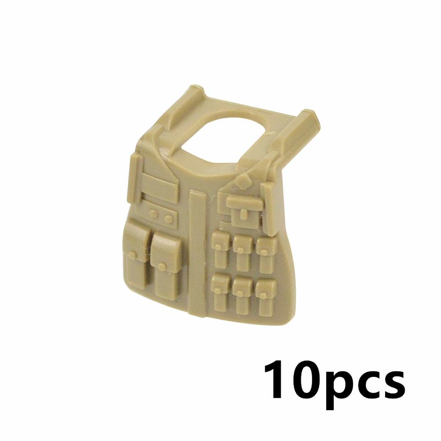WW2 Militärzubehör Brick City Polizeikräfte Helm Rucksack Schwere Rüstung Weste Baustein Soldatenfiguren Waffe Kinderspielzeug