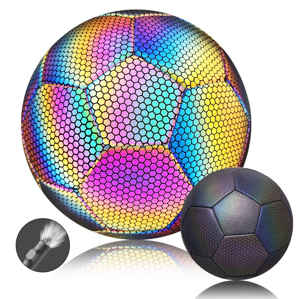 Luminous Reflective Football Luminous Soccer Ball Training Ball for Normal Games Performances