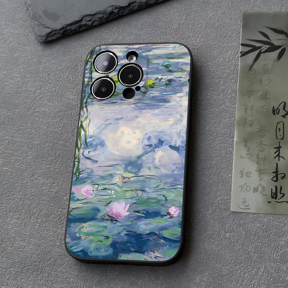 Claude Monet Impressionist Art Phone Case Funda For Iphone 13 17 16 11 15ProMax 14 12 Pro Xs Max Mini Xr X 7 8 6 6s Plus Covers