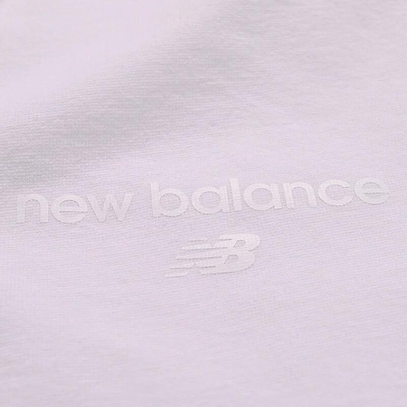 New Balance T Shirts Unisex White Crew Neck Moderate Straight Fit AMT31546-WT