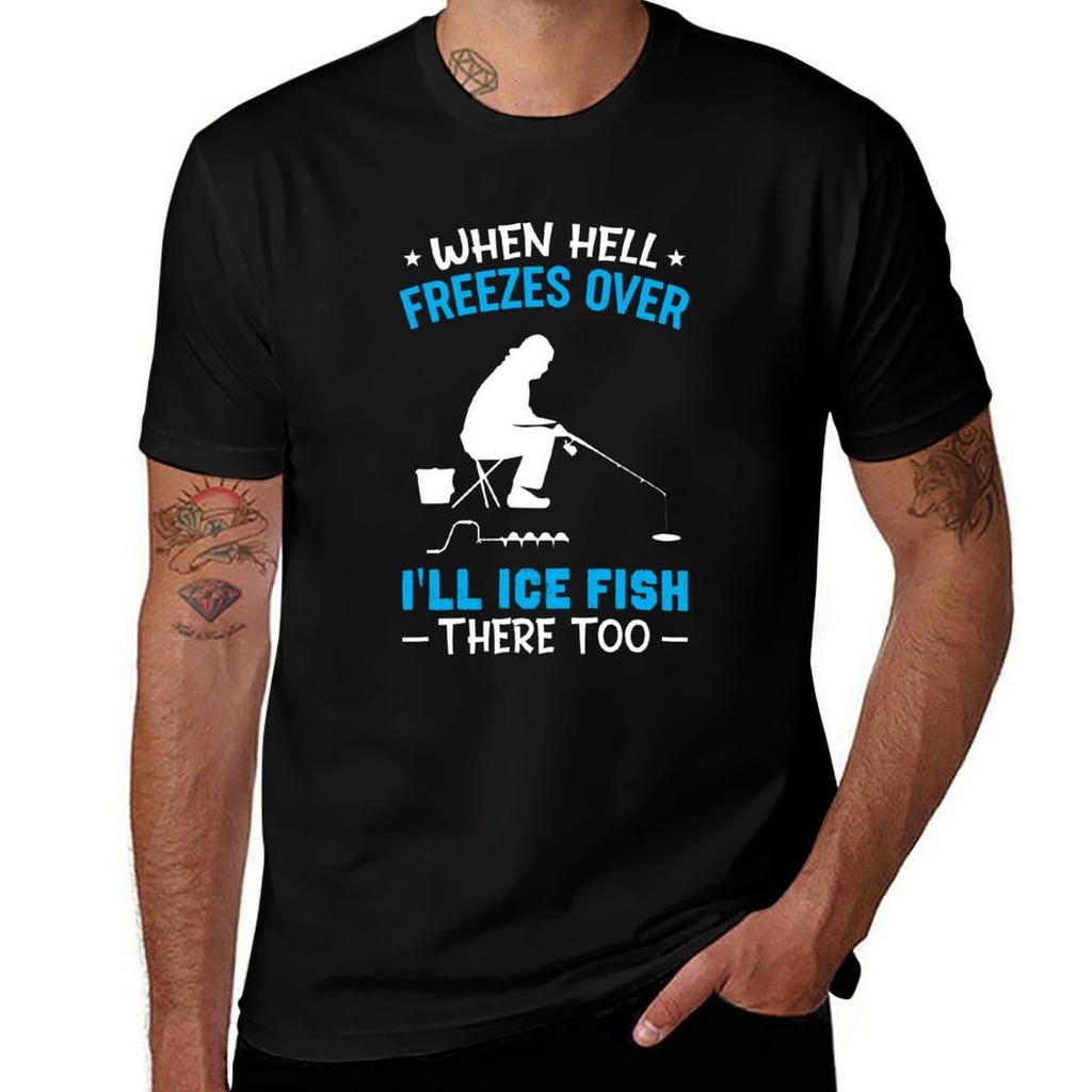 Funny Fisherunisex Gifts Ice Fishng Tshirt Cotton Tshirt 100 Unisex T Shirt Cotton Tshirt