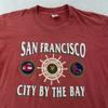 Vintage San Francisco Shirt Mens L/XL Red Fisherman's Wharf Graphic Made USA 90s