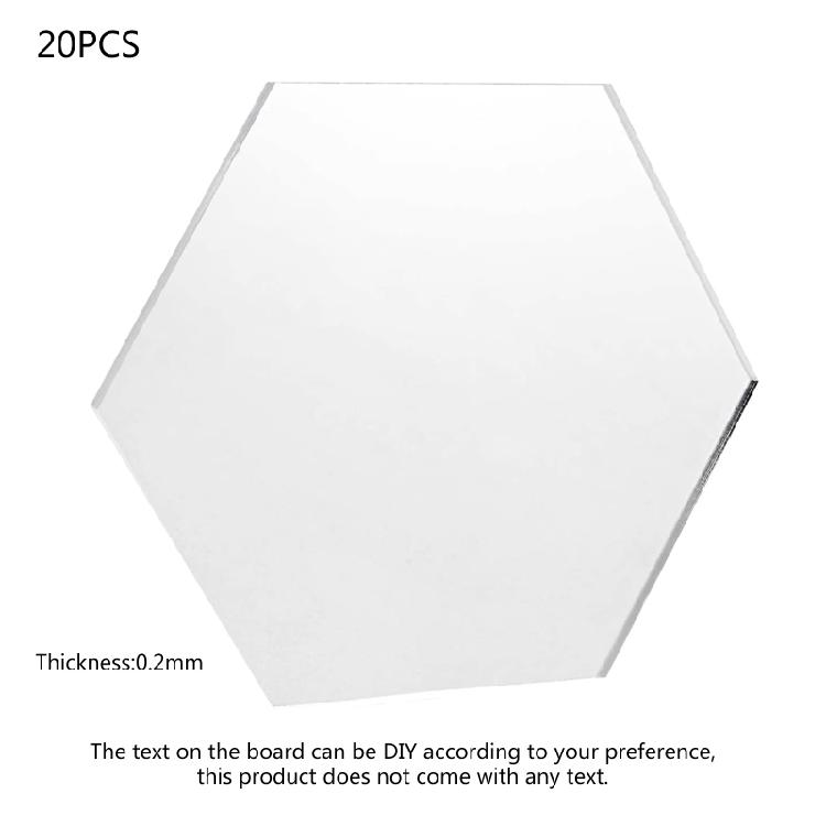 

20/50Pcs Clear Acrylics Sheets 3Inch Hexagonal Sheets Hexagonal Acrylics Slices for Drawing Painting Handmade Craft