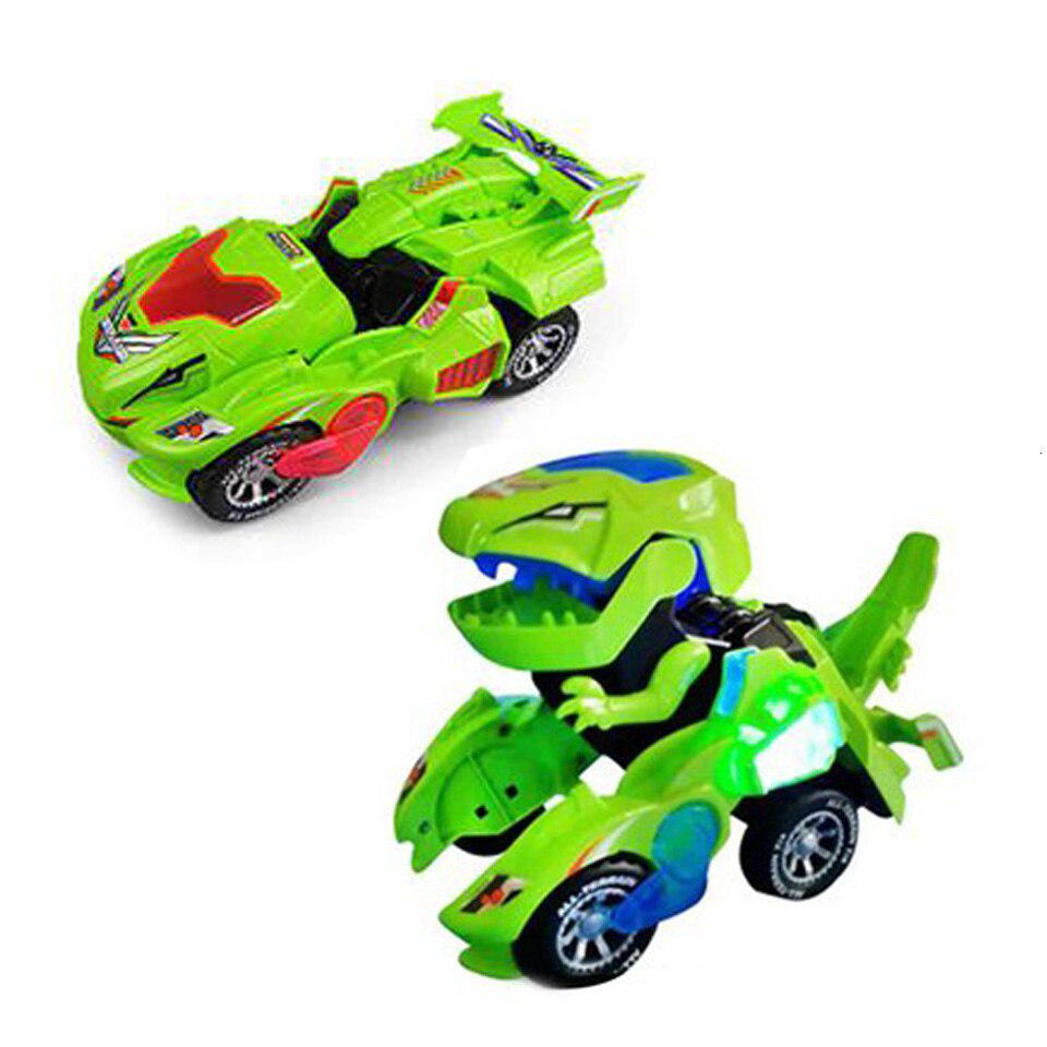 Transforming Dinosaur LED Car T-Rex Toys With Light Sound Electric Toy