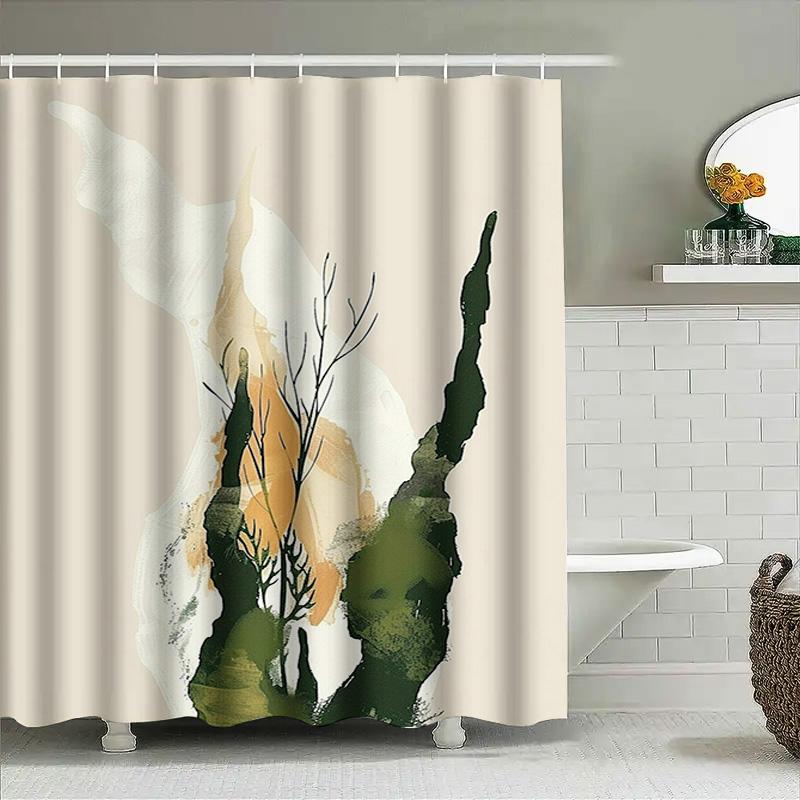 Rideau de douche élégant pour salle de bain avec impression de scène naturelle Décoration d'intérieur moderne pour salles de bain en différentes tailles !