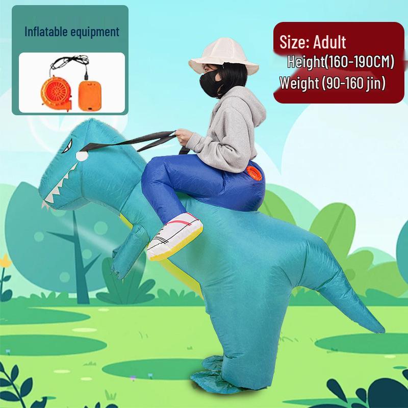 

Надувной костюм динозавра: Взрослый и детский катающийся дракон One Size