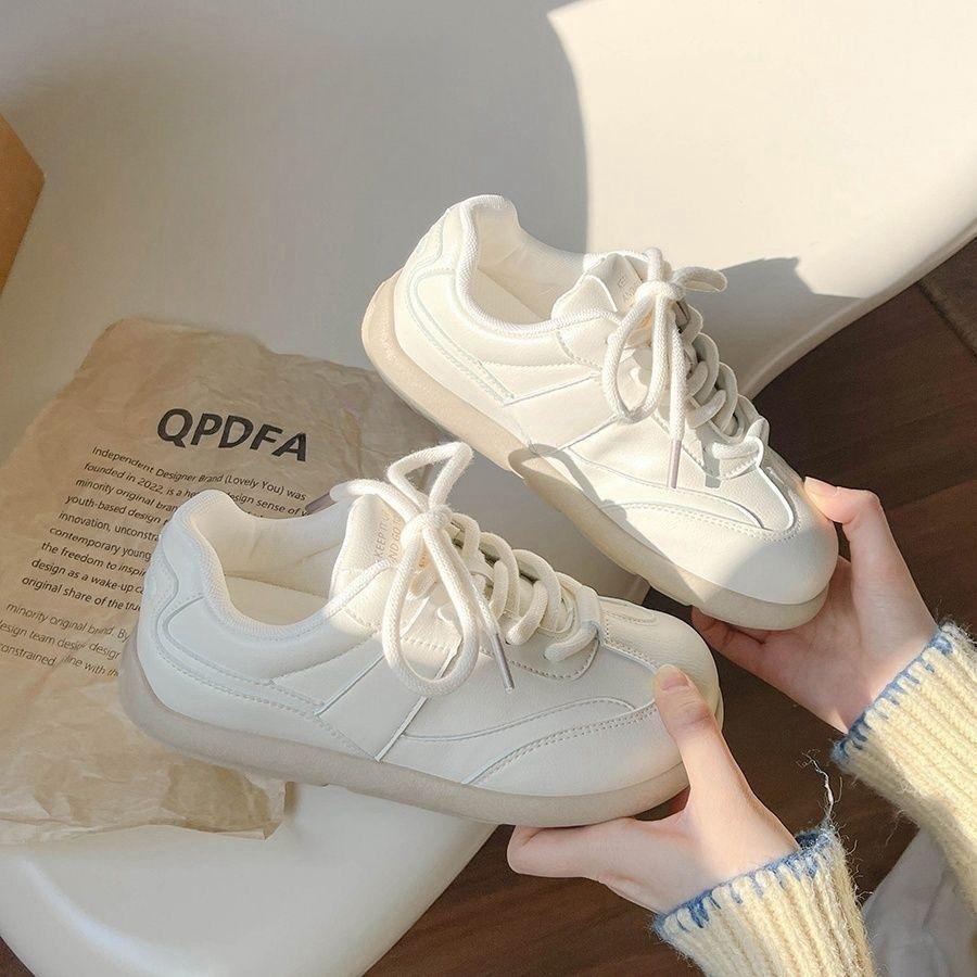 Fashion Women's Casual Shoes 2025 New Soft Sole Aesthetic Non Slip Flats Lightweight Comfortable Fashion Lace Up Luxury Vulcanized Shoes