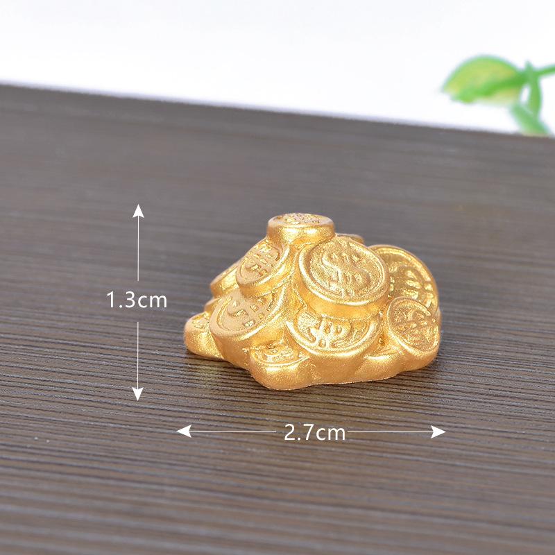 Feng Shui Auspicious Fa Cai Money Tree Gold Ingot Bag Lucky Fortune Spring Festival Mascot Desktop Ornament Car Home Decor Craft