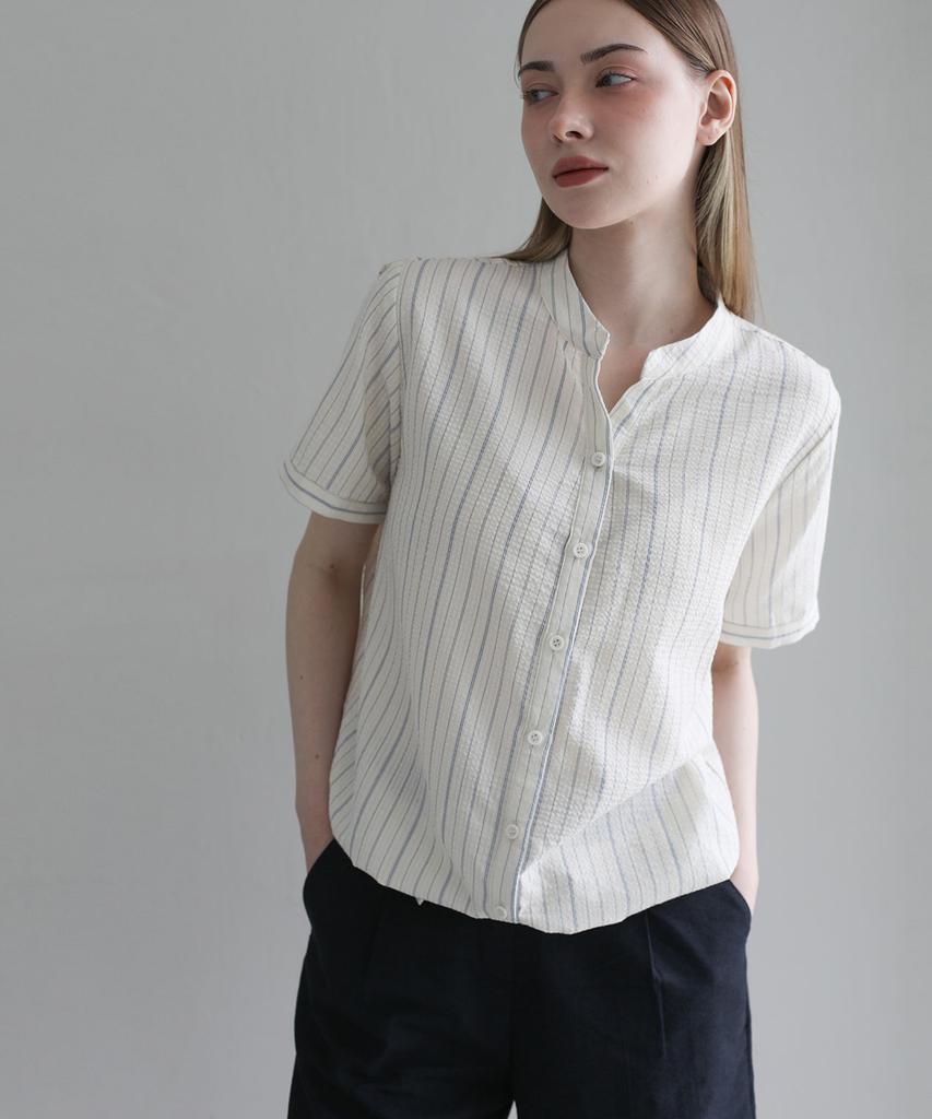LUSIDA Breeze Linen Stripe Shirt_2 Colors