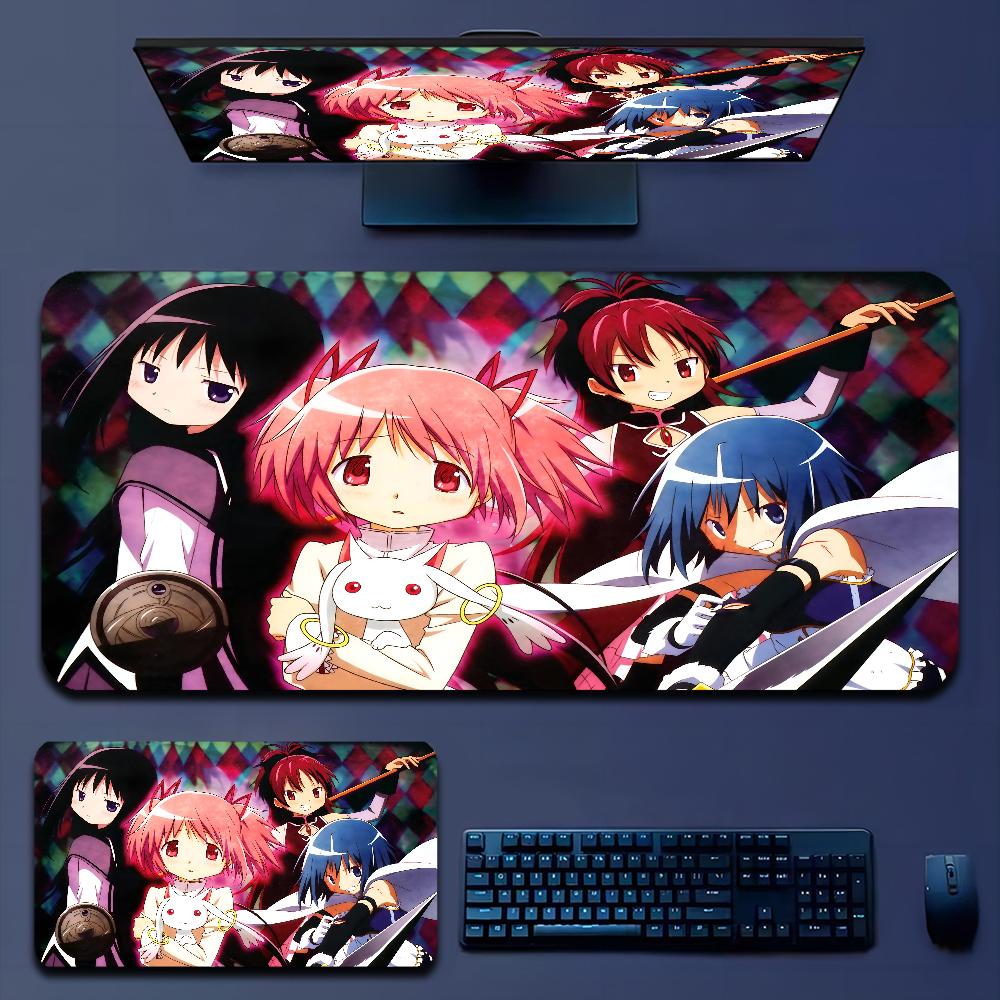Cute Puella Magi Madoka Magica Mousepad Boy Pad Natural Rubber Gaming Desk Mat Size For Gameing World Of Tanks CS GO Zelda