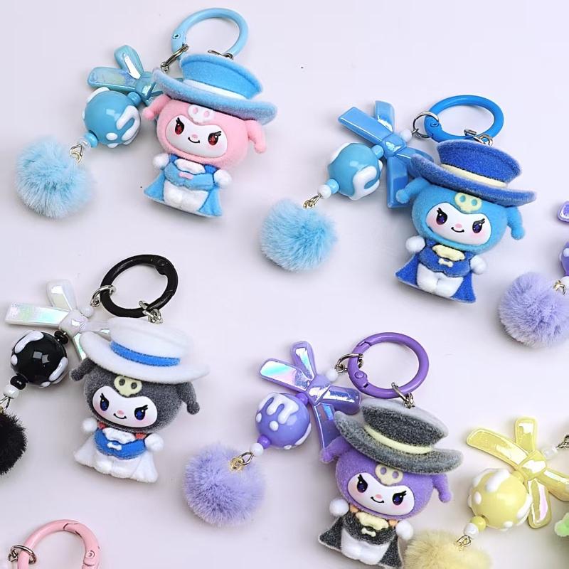 Kuromi Keyrings Cute Kuromi Keychain for Bags Backpack Pendant Accessories Kawaii Keychains on The Phone Case