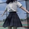 GEAHOL School Uniform Skirt 3-Piece Set Girls High Waist Pleated Check Pattern with Bow Tie Tie Adjustable Waist Machine Washable for School Festival
