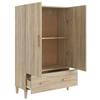 *NEW Enfilade Commode intérieure - Buffet haut Chêne sonoma 70x31x115 cm Classique - Bois d'ingénierie CL80543