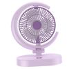 USB Desk Fan Rechargeable Quiet Small Portable Desktop Table Fan with Light for Home Travel Office