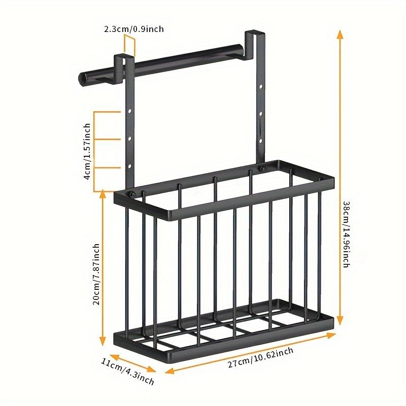 1pc Storage Rack, Simple Hanging Metal Storage Basket, Punching-free Wall-mounted Storage Basket, For Kitchen And Bathroom