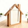 Holzhausförmiger Fotorahmen Handgefertigtes Haus Tisch-Bilderrahmen für Mutter Oma Kinder Familie Hochzeitsgeschenk