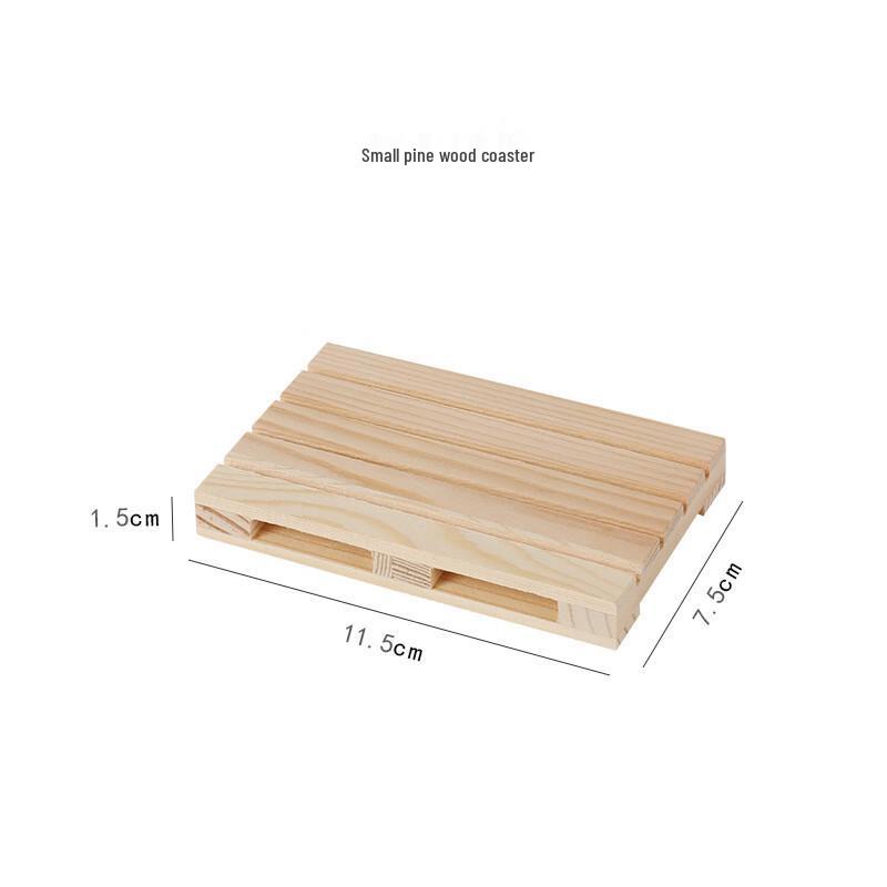 Dean Pine Wood Laser Engraved Coaster Set