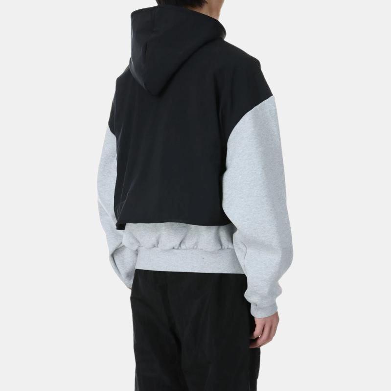 Fear of God Essentials Nylon Fleece Hoodie 'Light Heather Grey Jet Black' Men's 202SP244326F