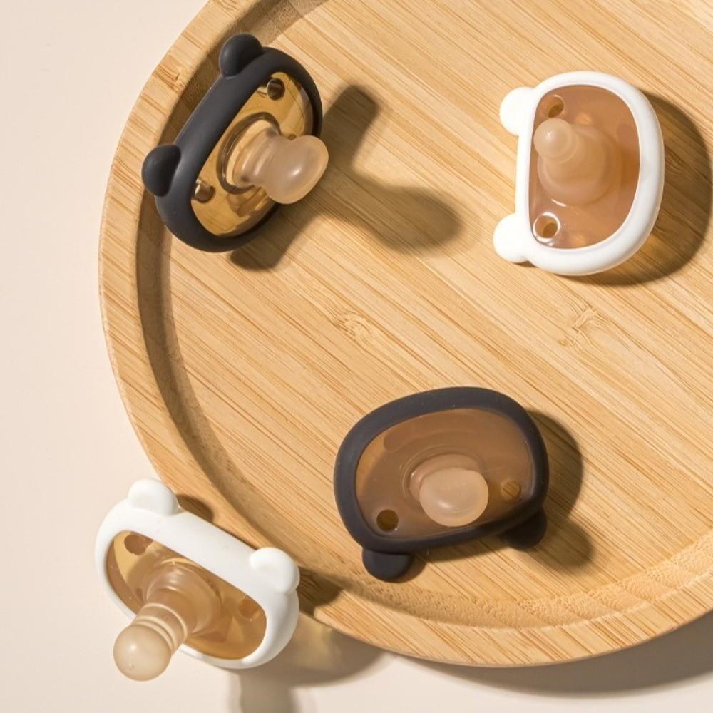 2pcs Cute Little Bear Newborn Silicone Pacifier Soft Touch Baby Nipple  Baby Shower Gift