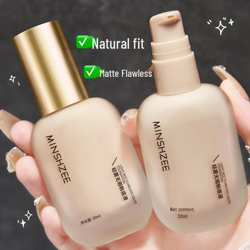 Mingxi Zhi Oil Control Long-Lasting Foundation for Dry & Oily Skin, Anti-Caking & Concealing Formula