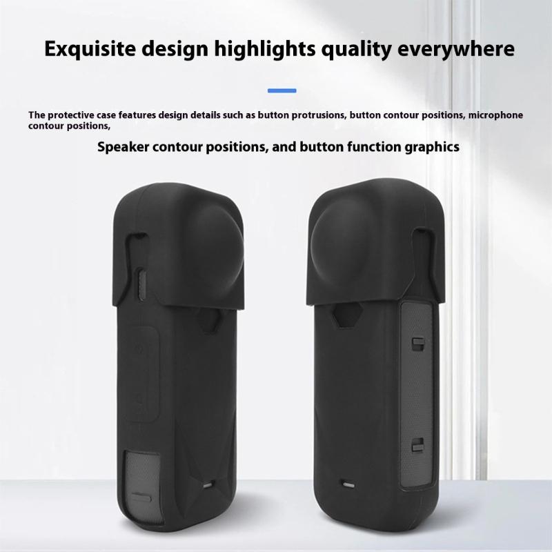 Shockproof Action Camera Protector With Precise Cutout Waterproof Fingerprint Resistant Silicone Sleeve