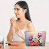 A Flower Patterned Cosmetic Bag- Multifunctional Zipper Pouch, Jewelry Storage Bag, Perfect Travel Zipper Small Storage Bag.