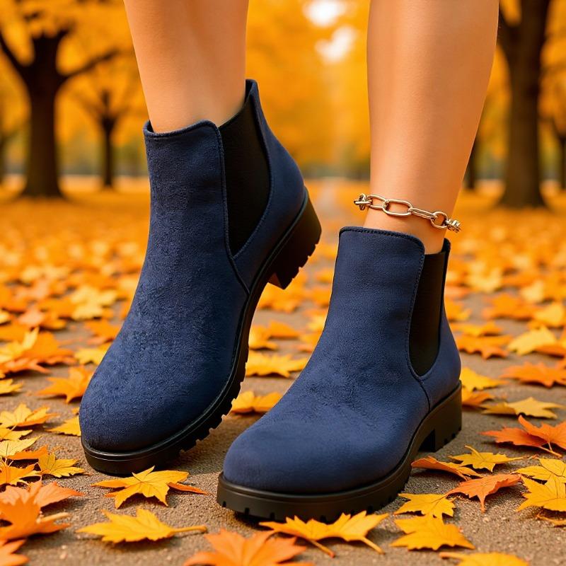 Suede women's shoes short boots women's Martin boots thin boots new British style women will increase in height in autumn