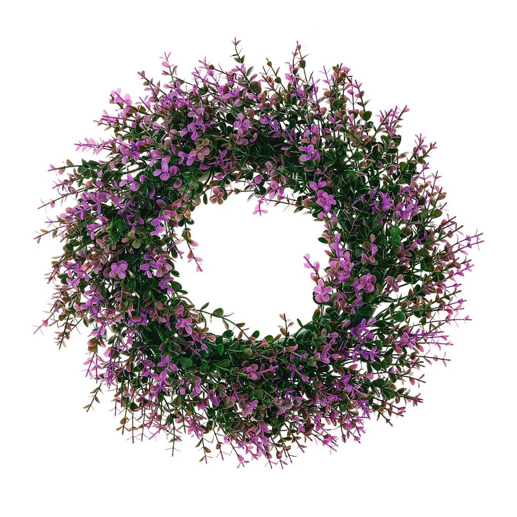 15.7" Door Wreath, Front Door Wreath Pendant, Plastics Artificial Flower Wreath, Home Door Ring Decoration, Large Artificial Eucalyptus Wreaths