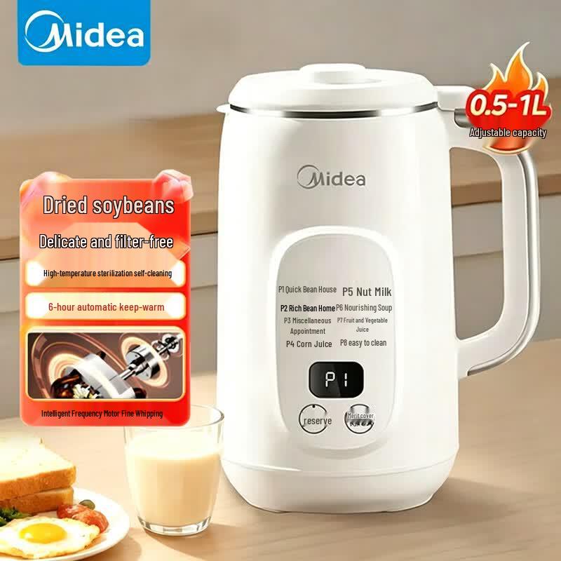 Midea 1L Smart Self-Cleaning Soy Milk Maker & Blender CN plug (adapter included)