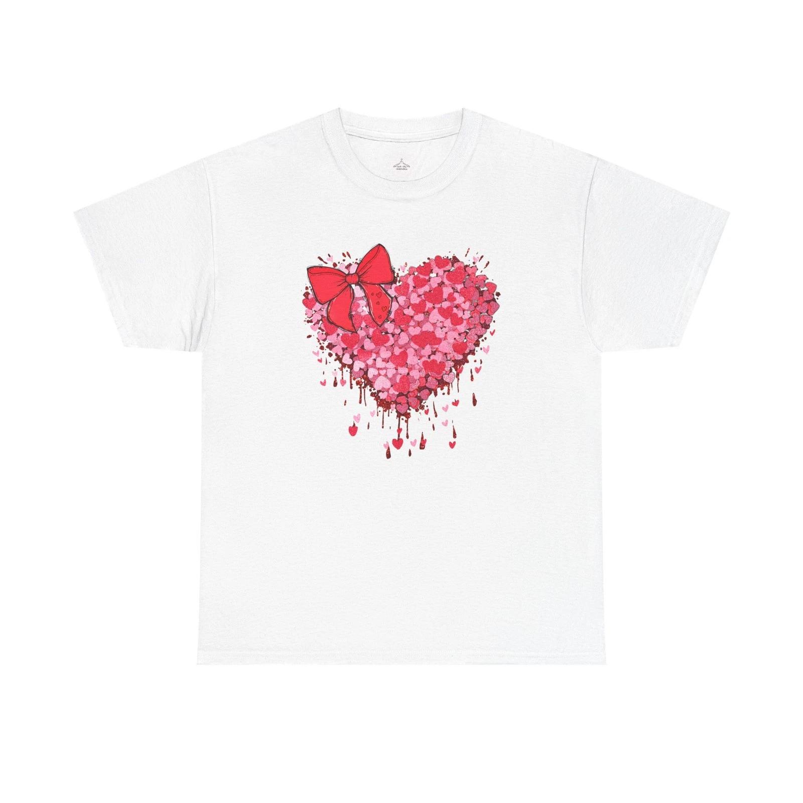 Heart Shaped Tee, Valentine s Day Gift, Cute Graphic T-Shirt, Love 3XL