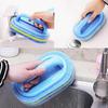 1 Pcs Household Soft Sponge Brush With Handle Magic Sponge Eraser Multifunctional Cleaner For Bathroom Kitchen Cleaning Tools